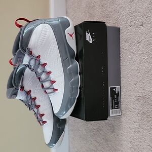 Jordan Men's Shoes in Gray, White, and Red